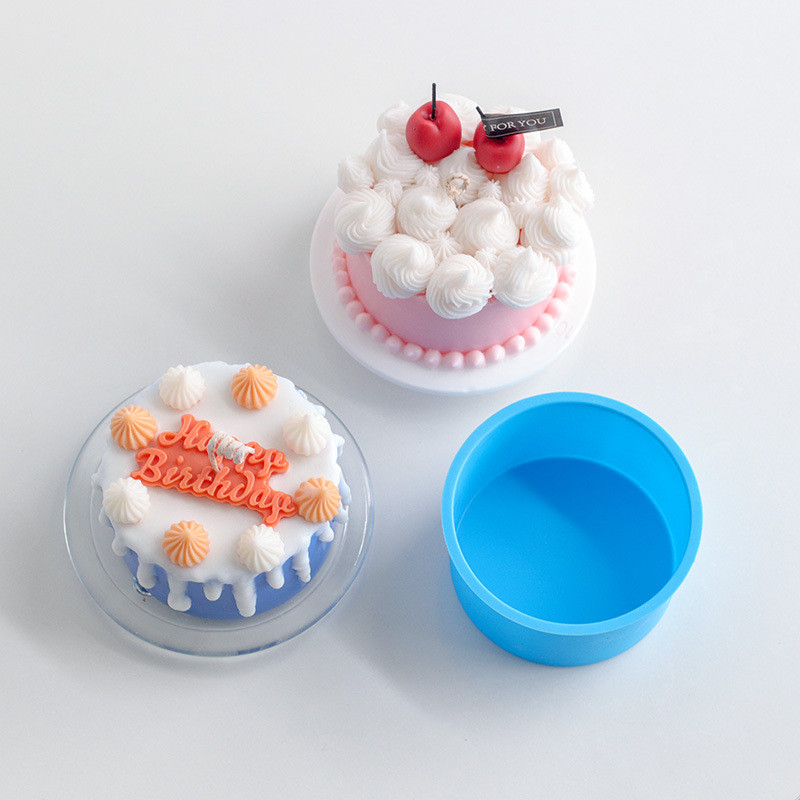 Koogikujulised silikoonküünlavormid 3D-simulatsiooniga puuviljavorm DIY šokolaadiküpsetuskoogivormid Käsitsi valmistatud käsitöötarbed