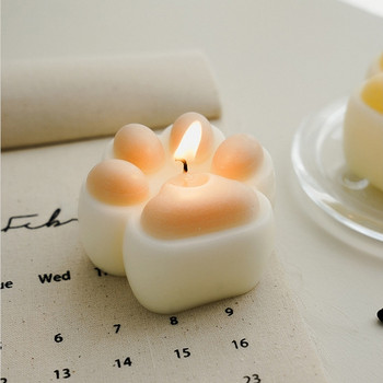 3D форма за свещи с нокът на панда Ароматизирана свещ Силиконова форма Ръчно изработени материали за свещи Сапун за торта Смола Форма за производство на свещи Консумативи