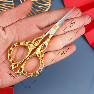 Retro šūšanas šķēres krustdūriens antīkās šķēres, diegu izšūšanas šķēres rokdarbu mājsaimniecības šūšanai