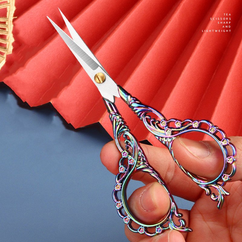 Retro šūšanas šķēres krustdūriens antīkās šķēres, diegu izšūšanas šķēres rokdarbu mājsaimniecības šūšanai