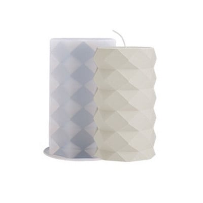 3D cilindru sveču veidnes DIY sveču silikona veidņu kūku sveķu veidnes 3D mākslas vaska sveču veidošanas veidņu silikona roku darbs ziepju veidnes