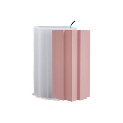3D cilindru sveču veidnes DIY sveču silikona veidņu kūku sveķu veidnes 3D mākslas vaska sveču veidošanas veidņu silikona roku darbs ziepju veidnes