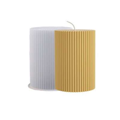 3D cilindru sveču veidnes DIY sveču silikona veidņu kūku sveķu veidnes 3D mākslas vaska sveču veidošanas veidņu silikona roku darbs ziepju veidnes