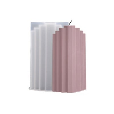 3D cilindru sveču veidnes DIY sveču silikona veidņu kūku sveķu veidnes 3D mākslas vaska sveču veidošanas veidņu silikona roku darbs ziepju veidnes