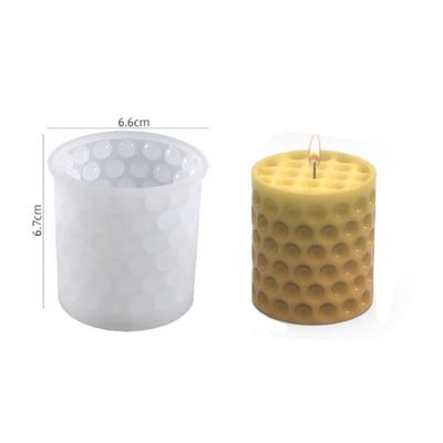 3D cilindru sveču veidnes DIY sveču silikona veidņu kūku sveķu veidnes 3D mākslas vaska sveču veidošanas veidņu silikona roku darbs ziepju veidnes