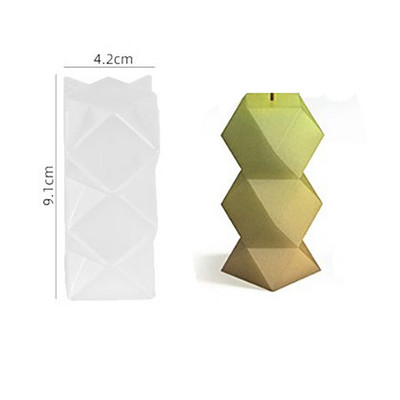 3D cilindru sveču veidnes DIY sveču silikona veidņu kūku sveķu veidnes 3D mākslas vaska sveču veidošanas veidņu silikona roku darbs ziepju veidnes