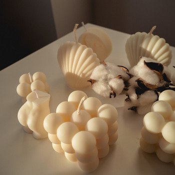 3D Χειροποίητο Κερί Φόρμα σιλικόνης Αρωματοθεραπεία Κερί Γύψος Μοντελοποίηση Κέικ Καλούπι Εργαλεία Ζαχαροπλαστικής Κεριά Προμήθειες