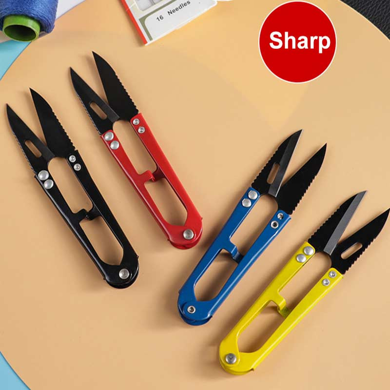 1 tk niidi käärid U-kujulised õmbluslõikurid tikandid käsitöö rätsepakäärid joonkanga jaoks niidiõmbluslõnga lõikamise tarvikud