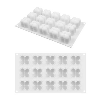 6/15 бр. 3D мини куб силиконова форма за свещи Квадратна топка с мехурчета Инструмент за печене на десертна торта Ръчно изработен сапун Консумативи за направа на гипс