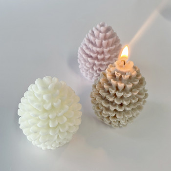 3D коледна шишарка силиконова форма за свещи Направи си сам ръчно изработена ароматерапия от гипсова смола шишарка Занаяти Изработване на домашна коледна украса