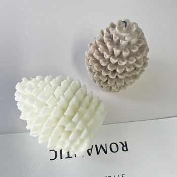 3D коледна шишарка силиконова форма за свещи Направи си сам ръчно изработена ароматерапия от гипсова смола шишарка Занаяти Изработване на домашна коледна украса