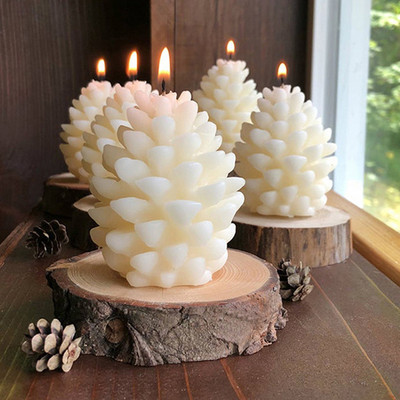 3D karácsonyi fenyőtoboz szilikon gyertyaforma DIY kézzel készített aromaterápiás gipszgyanta fenyőtoboz kézműves karácsonyi otthoni dekoráció készítés
