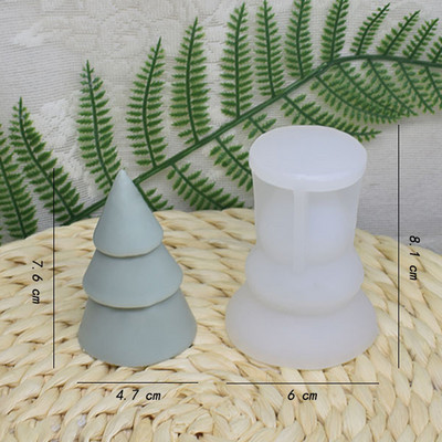 3D jõulumänni koonustest silikoonküünla vorm DIY käsitsi valmistatud aroomiteraapia kipsivaigust männikoon käsitöö kodu jõulukaunistuste tegemine