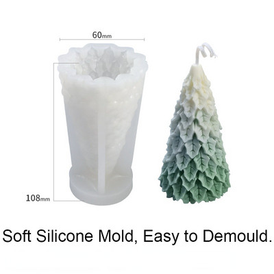 3D jõulumänni koonustest silikoonküünla vorm DIY käsitsi valmistatud aroomiteraapia kipsivaigust männikoon käsitöö kodu jõulukaunistuste tegemine