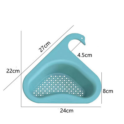 Virtuves izlietnes notekas sietiņš Grozs Atlikušo atkritumu filtrs Gulbja forma Piekārts Dārzeņu mazgāšanas kanalizācija Trīsstūrveida glabāšanas plaukts