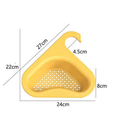 Virtuves izlietnes notekas sietiņš Grozs Atlikušo atkritumu filtrs Gulbja forma Piekārts Dārzeņu mazgāšanas kanalizācija Trīsstūrveida glabāšanas plaukts