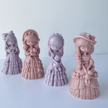 Καλούπι κεριών κουκλών σιλικόνης Aromatherapy Gypsum Doll Decoration Mold Glue Dropping Mold DIY Doll Photography Props Καλούπι κεριών