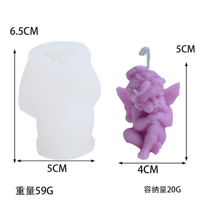 Lelles silikona sveču veidne aromterapijas ģipša lelles dekorēšana pelējuma līme nomešanas veidne DIY lelles fotografēšanas piederumi sveču veidne