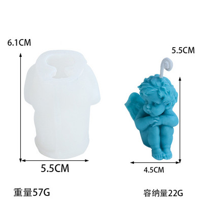 Lelles silikona sveču veidne aromterapijas ģipša lelles dekorēšana pelējuma līme nomešanas veidne DIY lelles fotografēšanas piederumi sveču veidne