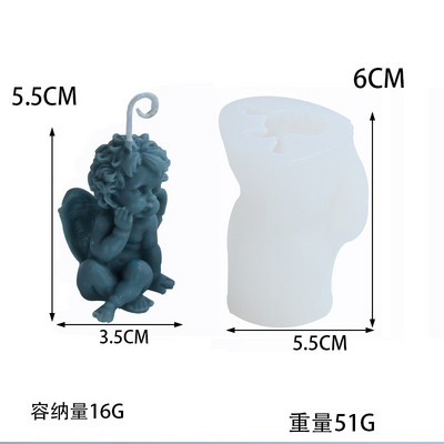 Lelles silikona sveču veidne aromterapijas ģipša lelles dekorēšana pelējuma līme nomešanas veidne DIY lelles fotografēšanas piederumi sveču veidne