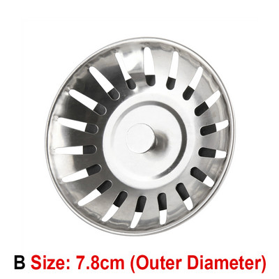 Virtuvės nerūdijančio plieno tinklelio kriauklės sietelis kanalizacijos angos filtras maisto šlako gaudyklės filtro valiklis vonios kambariui plaukų gaudyklės kamšteliai