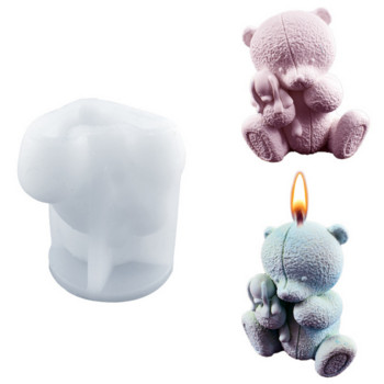 Κερί 3D Bear Καλούπι σιλικόνης DIY Ζώο κούκλα σαπούνι Ρητίνη γύψο φόρμα σοκολάτας πάγου Σετ Διακόσμηση σπιτιού Δώρα για την Ημέρα του Αγίου Βαλεντίνου