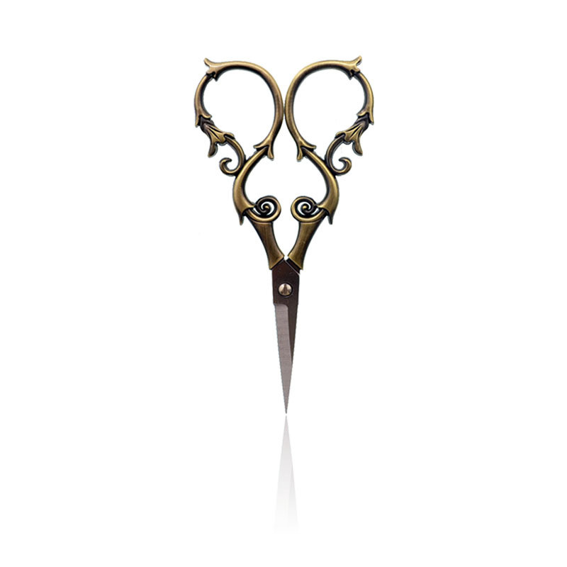 1 gab. Nerūsējošā tērauda vintage drēbnieku šķēres ziedu šūšanai retro izšūšanas šķēres Īsas auduma griezējs dzijas grieznes