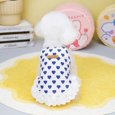 Sirds mežģīnes Svārki Suņu apģērbi Kawaii Princeses Kleita Mazi Suņi Apģērbi Kaķis Korejiešu Mode Pavasaris Vasara Jauki Meiteņu Mājdzīvnieki