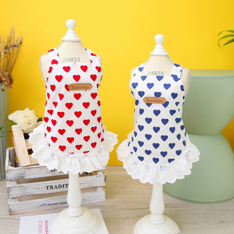 Sirds mežģīnes Svārki Suņu apģērbi Kawaii Princeses Kleita Mazi Suņi Apģērbi Kaķis Korejiešu Mode Pavasaris Vasara Jauki Meiteņu Mājdzīvnieki