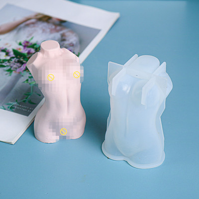 Abstraktne inimkeha küünla silikoonvorm 3D meeste naiste keha kipsvaigu vorm DIY aroomiteraapia küünalde valmistamise vormi kaunistus