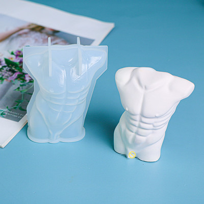 Abstraktne inimkeha küünla silikoonvorm 3D meeste naiste keha kipsvaigu vorm DIY aroomiteraapia küünalde valmistamise vormi kaunistus