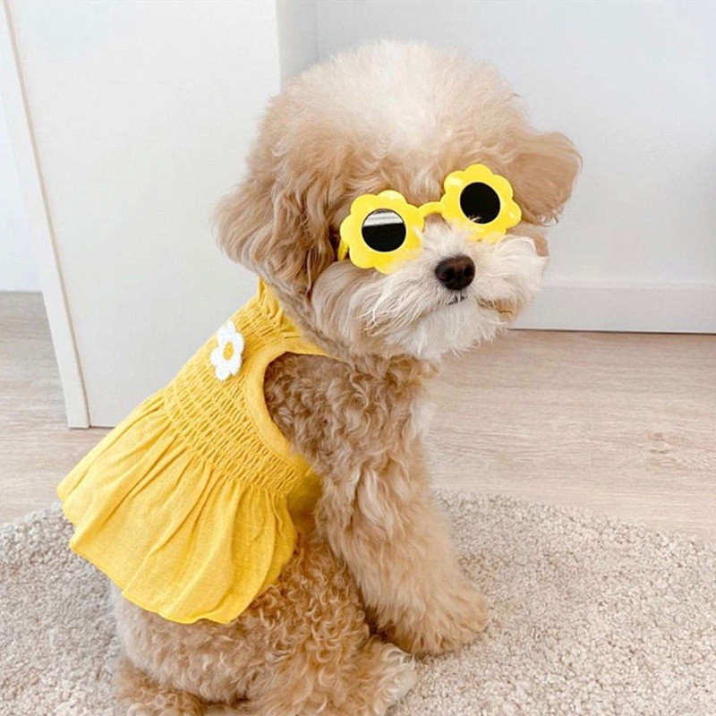 Pavasaris, vasara mājdzīvnieku apģērbs Kaķēns Kucēns Jauki Princeses Svārki Maza un Vidēja izmēra Suņa Veste Mode Vienkrāsaina Kleita Čivava