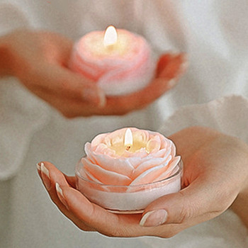 Austin Rose Candle Mould σιλικόνης DIY Flowers Κερί Κατασκευής Σαπουνιού Ρητίνη Σοκολάτα Καλούπι Δώρα γενεθλίων Αγίου Βαλεντίνου Χειροτεχνία διακόσμηση σπιτιού