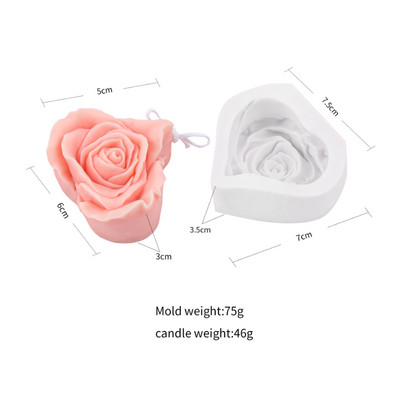 Austini roosi küünal silikoonvorm DIY lilled küünal seebi vaigu valmistamine šokolaadivorm sõbrapäeva sünnipäevakingitused käsitöö kodukaunistus