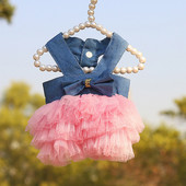 Svītras Sling Marles svārki Suņu kleita Princeses Kleita Suņu Apģērbi Maziem Suņiem Kaķiem Mājdzīvnieku Suņu Kāzu Jauki Svārki Čivavam