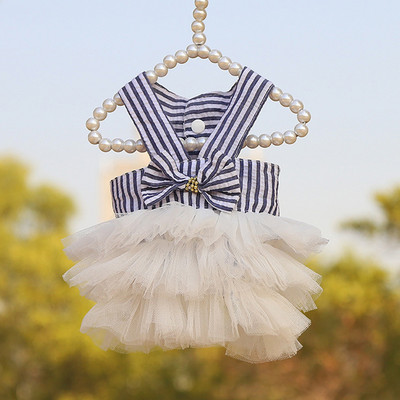 Svītras Sling Marles svārki Suņu kleita Princeses Kleita Suņu Apģērbi Maziem Suņiem Kaķiem Mājdzīvnieku Suņu Kāzu Jauki Svārki Čivavam