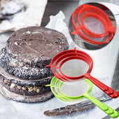 3 bucăți/set plastic cu plasă fină linguriță strecurătoare strecurătoare sită de făină cu mâner suc de ceai strecurătoare instrument unelte de bucătărie accesorii