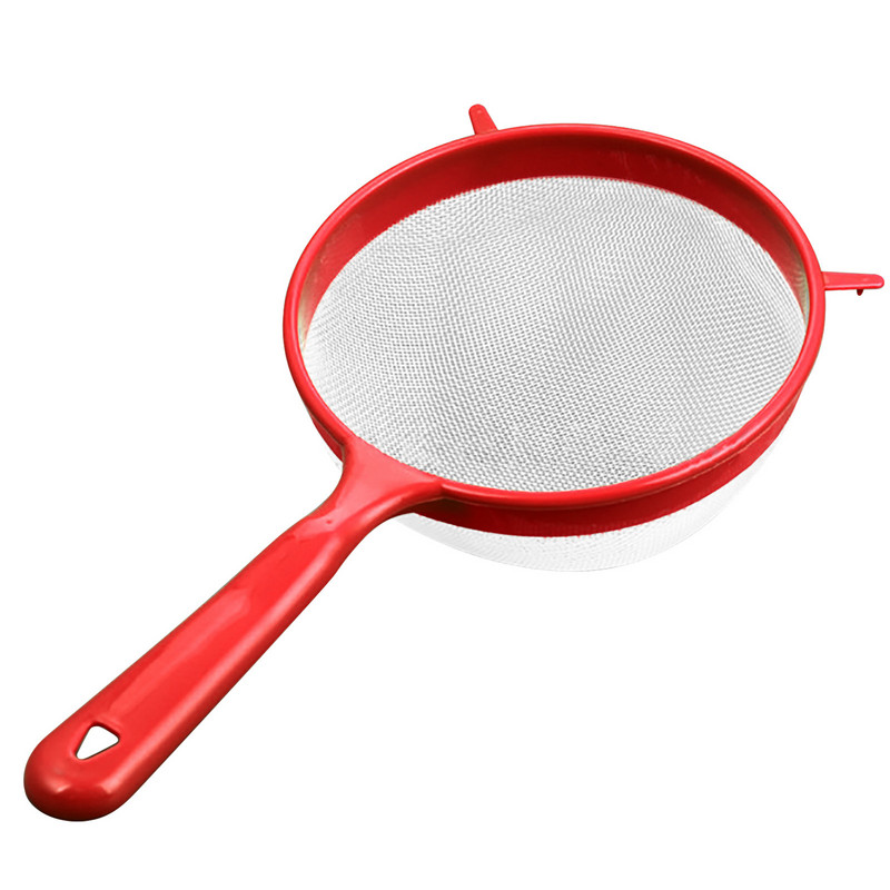 3 bucăți/set plastic cu plasă fină linguriță strecurătoare strecurătoare sită de făină cu mâner suc de ceai strecurătoare instrument unelte de bucătărie accesorii