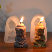 3D Buddha silikoonküünla vormi meditatsioon Buddha laulmine kipssavi epoksüvaigust seebi valmistamise tarvikud kiriku kaunistamise protsess