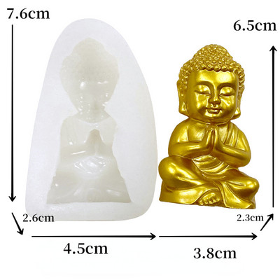 3D Buddha silikoonküünla vormi meditatsioon Buddha laulmine kipssavi epoksüvaigust seebi valmistamise tarvikud kiriku kaunistamise protsess