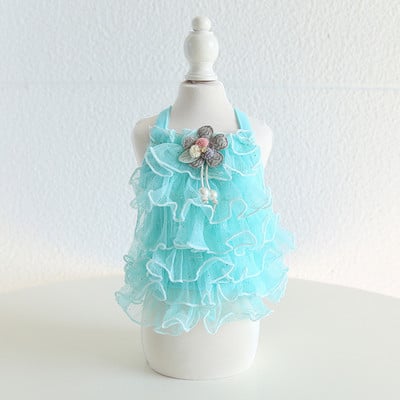 Printsessi koera kassi kleit Tutu lilleline pitsdisain Lemmiklooma kutsika seelik Kevad/suvi riided 5 suurust