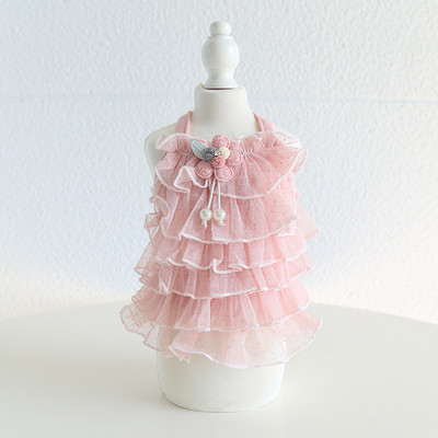 Printsessi koera kassi kleit Tutu lilleline pitsdisain Lemmiklooma kutsika seelik Kevad/suvi riided 5 suurust