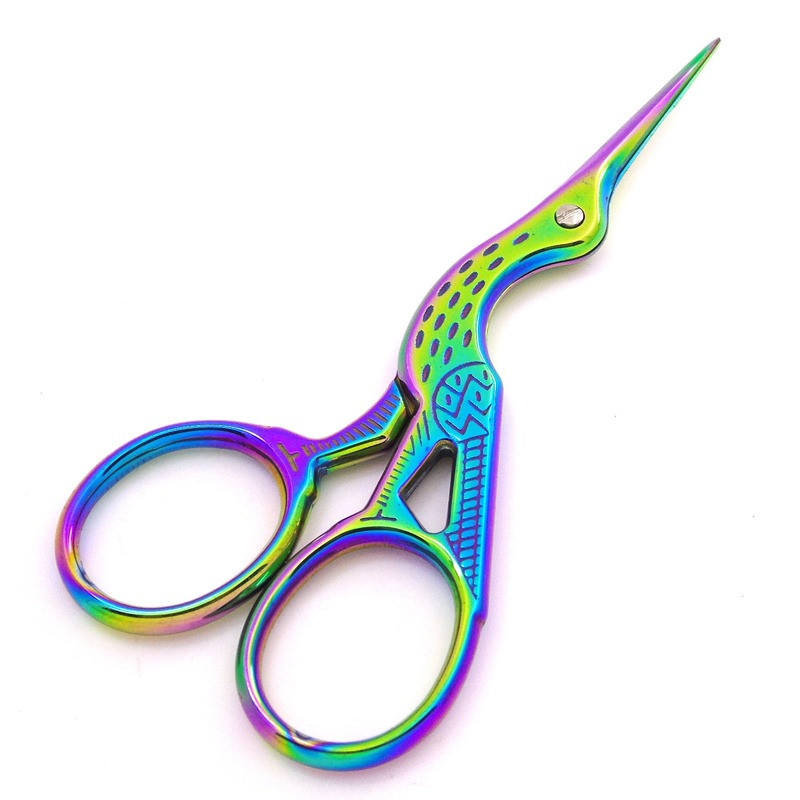 Izturīgas nerūsējošā tērauda šķēres Retro klasiskās mākslas stārķu putnu šķēres DIY šūšanas drēbnieki griezēji Veidošanas instrumenti mājas aksesuārs