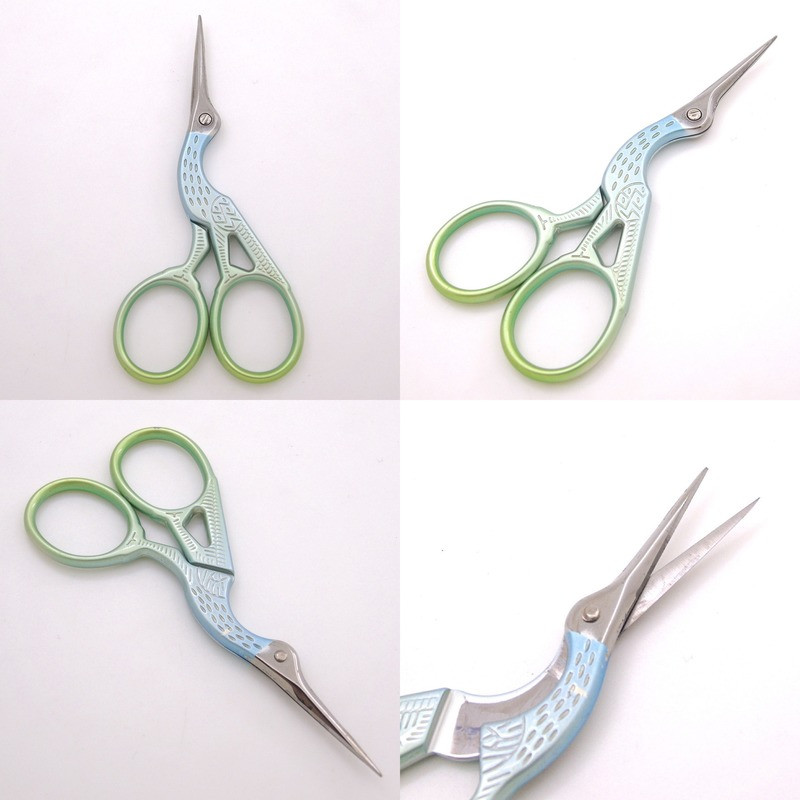 Izturīgas nerūsējošā tērauda šķēres Retro klasiskās mākslas stārķu putnu šķēres DIY šūšanas drēbnieki griezēji Veidošanas instrumenti mājas aksesuārs