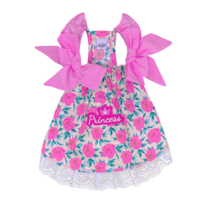 Suņu kleita Mežģīnes Zieds Suņu Apģērbs Jauki Kokvilnas Sukaņi Kucēnam Svārki Pavasaris Vasara Saldi mājdzīvnieku Suņu Apģērbi Tedijs Čivava