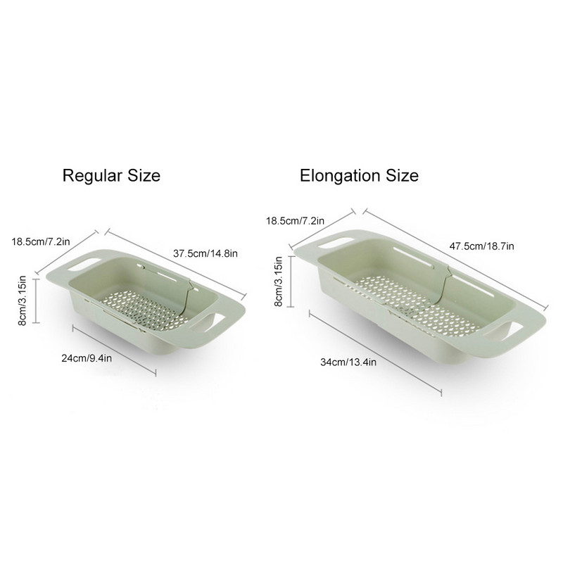 Behúzható, állítható mosogató Mosogató Gyümölcs Zöldség Kosarak Háztartási Konyhai Mosdók Csapadék Kosarak Konyhai Kellékek