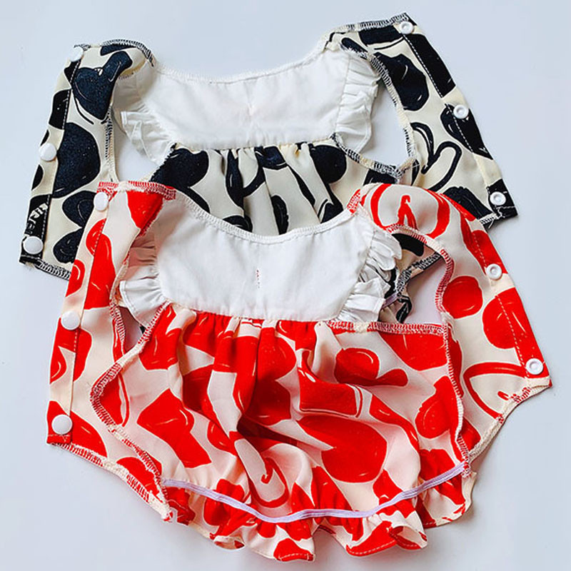 Salds suņu krekls kleita mājdzīvnieku apģērbs vasarā apdrukāts tauriņš bez piedurknēm zeķturi Svārki kucēnu apģērbs Princeses meiteņu kleitas Yorkie