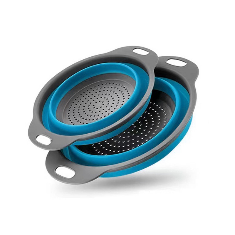 Silikoonist kokkupandav äravoolukorv Kokkupandav puu- ja juurviljade pesukorv kurn kurn Kokkupandav äravoolukorv köögi hoiustamistööriist