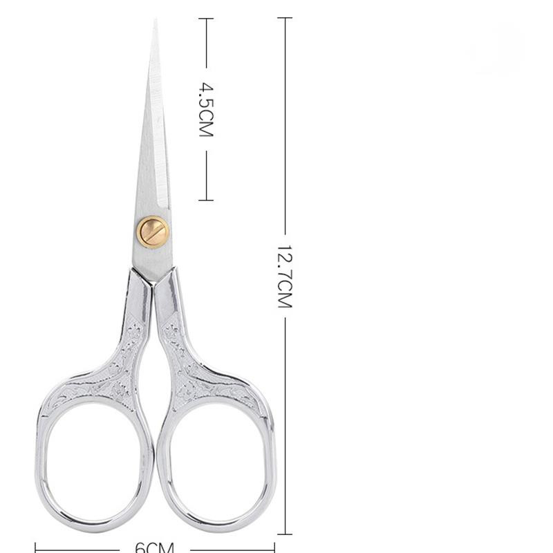 Retro plūmju ziedu šķēres nerūsējošais tērauds mājsaimniecības šūšanas šķēres izšūšana rokas instrumenti biroja šķēres krustdūriens Craft