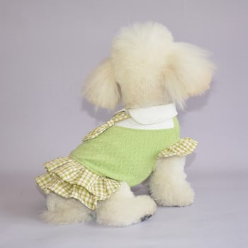 Καρό φορέματα για σκύλους Φούτερ για σκυλάκια Ρούχα για κατοικίδια Puppy girl μονοκόμματη αναπνεύσιμη φούστα Doggy φόρεμα ρούχα για γάτες